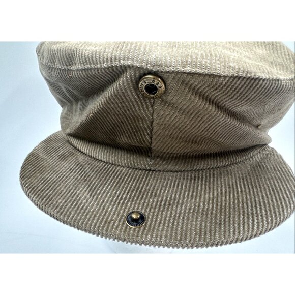 Vintage Kilbeggan Corduroy Hat Newsboy Cabbie Cap Snap Cotton One Size Whiskey - Picture 4 of 9